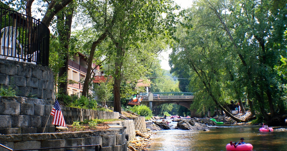 Helendorf River Inn, Suites & Conference Center on the Chattahoochee River, one of the top Helen GA hotels for a walkable downtown stay